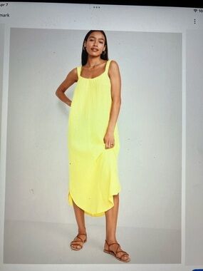 Old navy Sleeveless shirrred midi Slip Dress